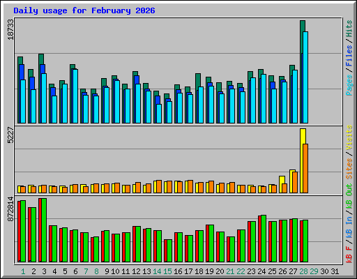 Daily usage for February 2026