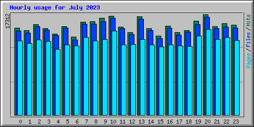 Hourly usage for July 2023