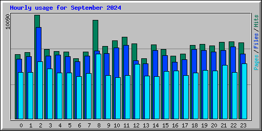 Hourly usage for September 2024