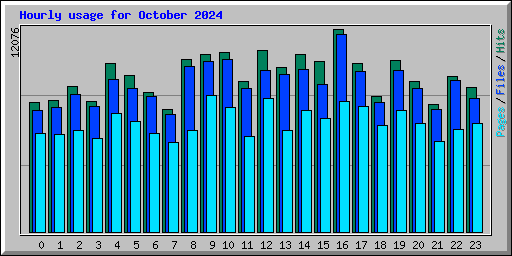 Hourly usage for October 2024